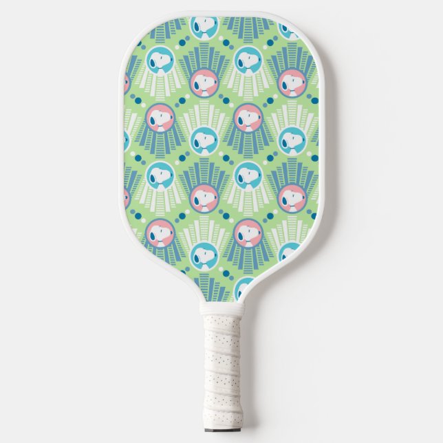 Erdnüsse | Snoopy Mint Green Deko Dreams Pattern Pickleball Schläger (Vorderseite)