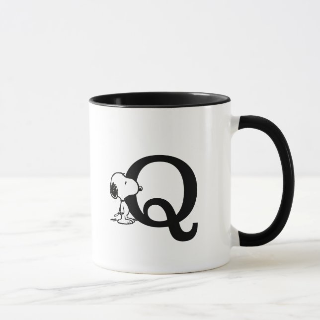 Erdnüsse | Snoopy Monogram Q Tasse (Rechts)