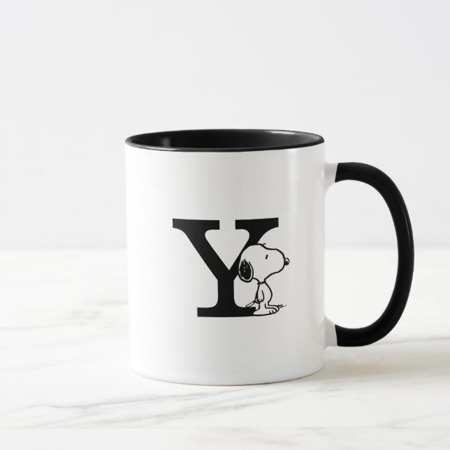 Erdnüsse | Snoopy Monogram Y Tasse (Rechts)