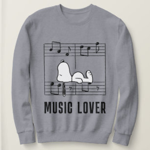 Erdnüsse Snoopy Musical Notes Sweatshirt