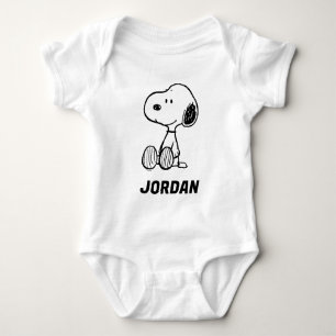 Erdnüsse Snoopy Name hinzufügen Baby Strampler