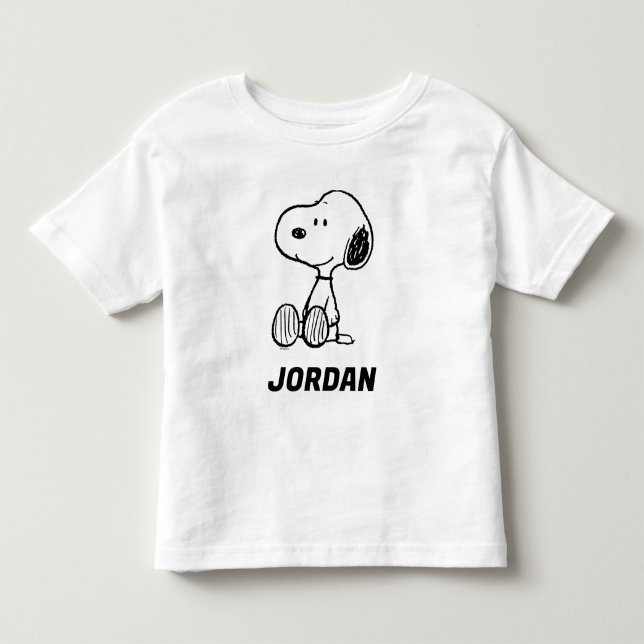 Erdnüsse | Snoopy Name hinzufügen Kleinkind T-shirt (Vorderseite)