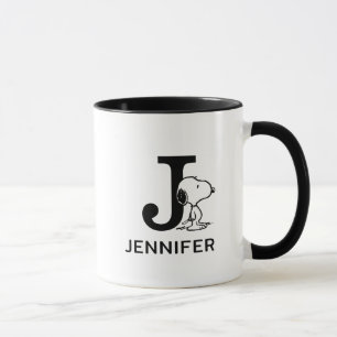 Erdnüsse Snoopy Name & Monogram J Tasse