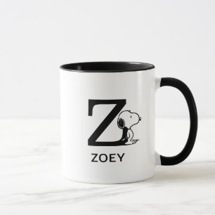 Erdnüsse Snoopy Name & Monogram Z Tasse