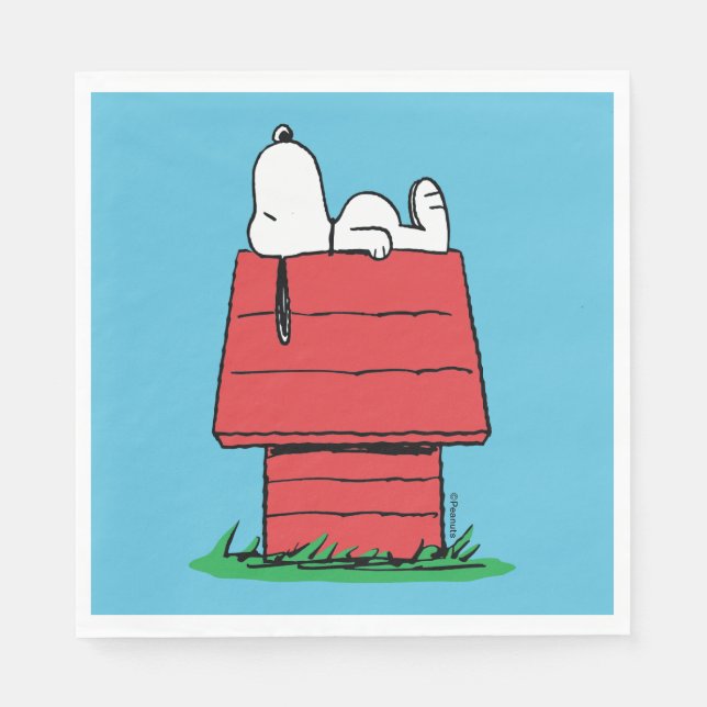 Erdnüsse | Snoopy Napping Serviette (Vorderseite)