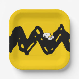 Erdnüsse Snoopy-Nickerchen Pappteller