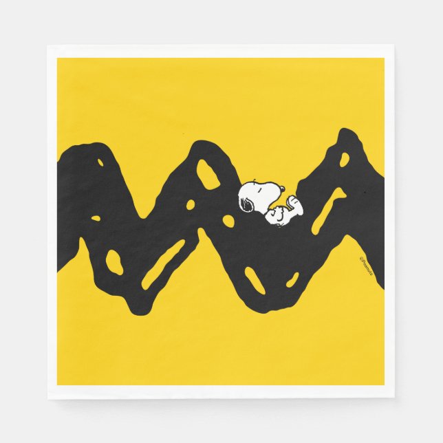 Erdnüsse | Snoopy-Nickerchen Serviette (Vorderseite)