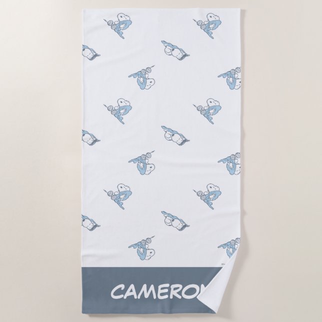 Erdnüsse | Snoopy Nickerchen Time Pattern Strandtuch (Vorderseite)