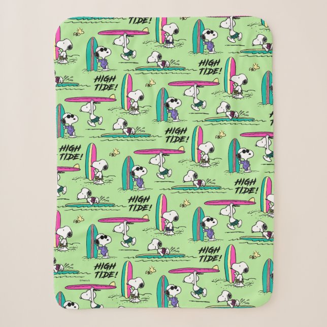 Erdnüsse | Snoopy Ocean High Tide Muster Sherpadecke (Vorderseite)