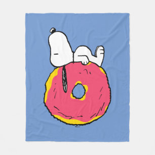 Erdnüsse   Snoopy Pink Donut Fleecedecke