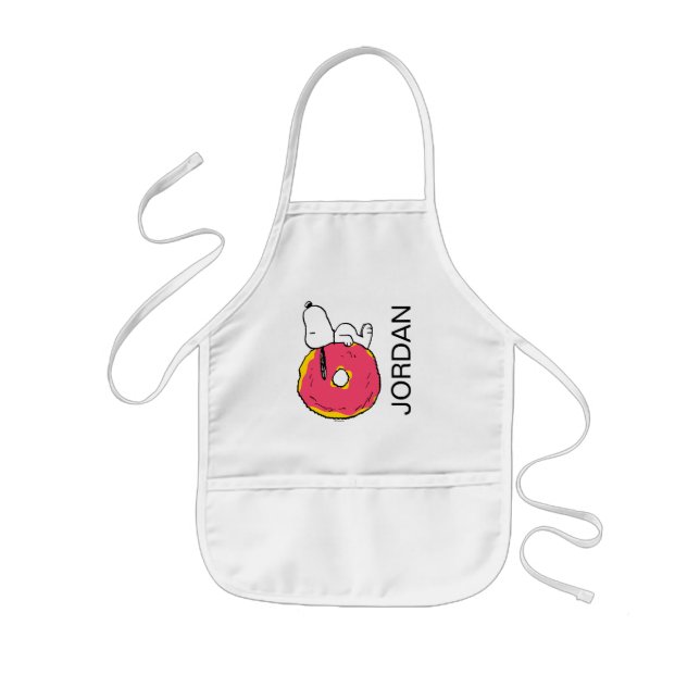 Erdnüsse | Snoopy Pink Donut Kinderschürze (Vorne)
