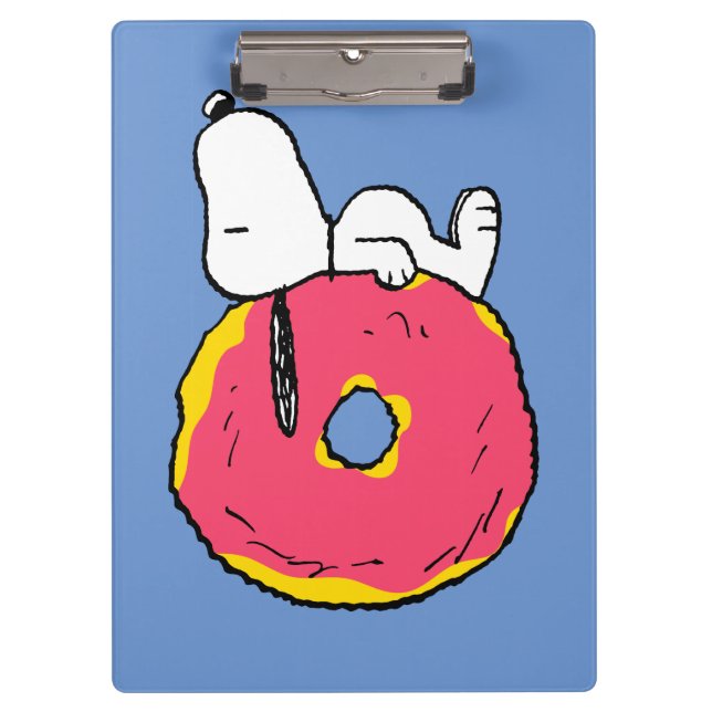 Erdnüsse | Snoopy Pink Donut Klemmbrett (Vorderseite)