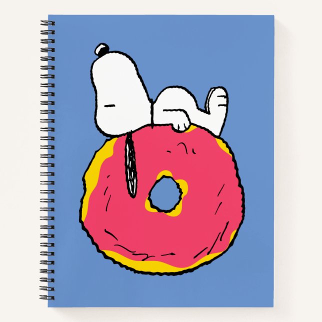 Erdnüsse | Snoopy Pink Donut Notizbuch (Vorderseite)