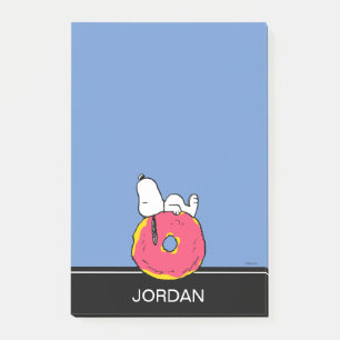 Erdnüsse Snoopy Pink Donut Post-it Klebezettel