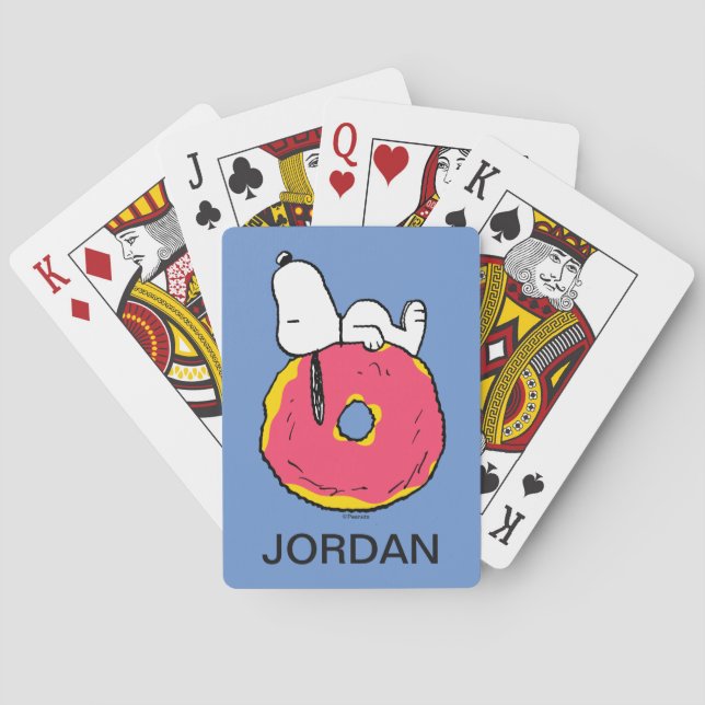 Erdnüsse | Snoopy Pink Donut Spielkarten (Rückseite)