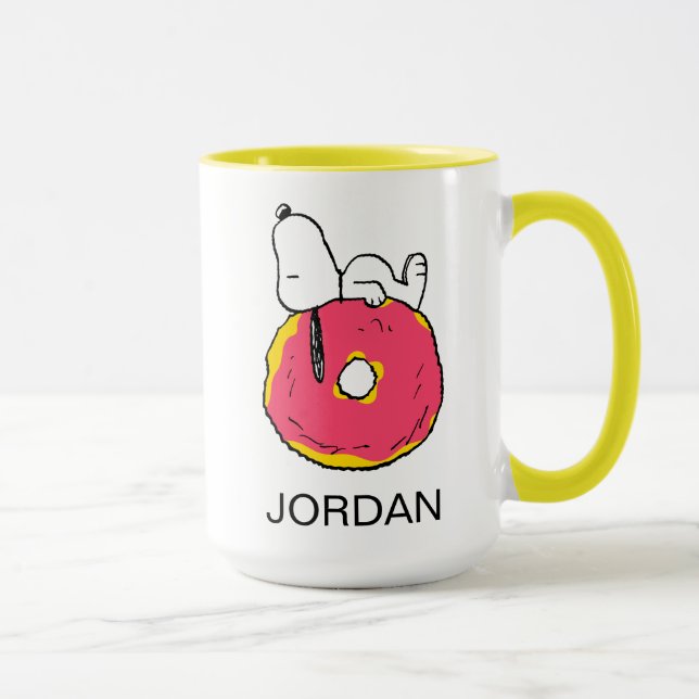 Erdnüsse | Snoopy Pink Donut Tasse (Rechts)