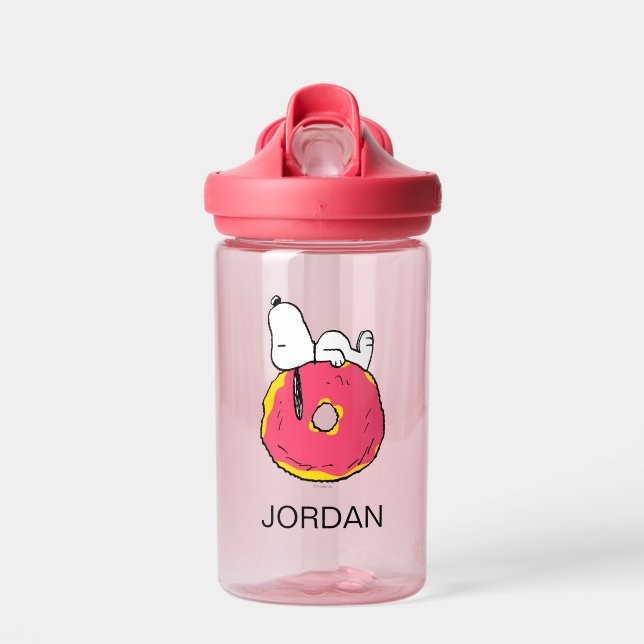 Erdnüsse | Snoopy Pink Donut Trinkflasche (Vorne)