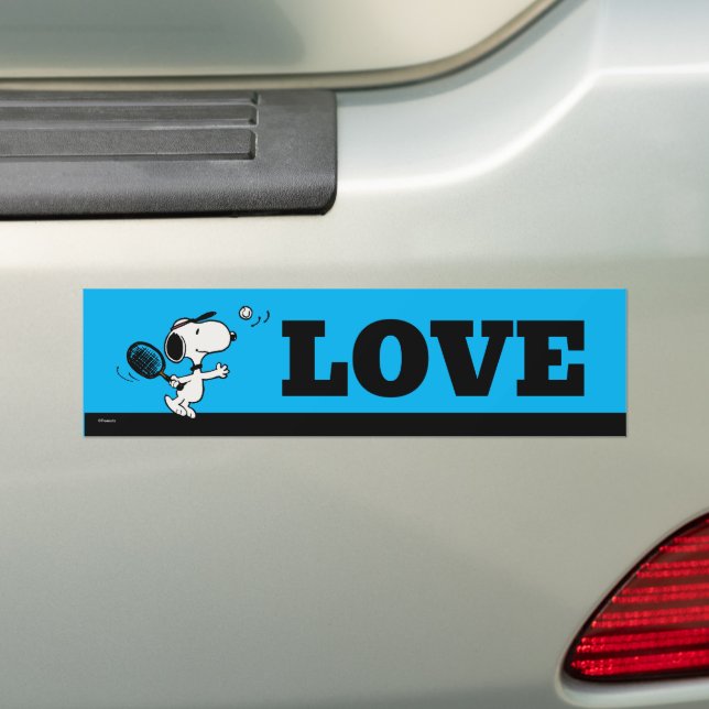 Erdnüsse | Snoopy Plays Tennis Autoaufkleber (Auf Auto)