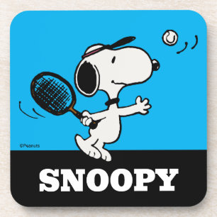 Erdnüsse Snoopy Plays Tennis Getränkeuntersetzer