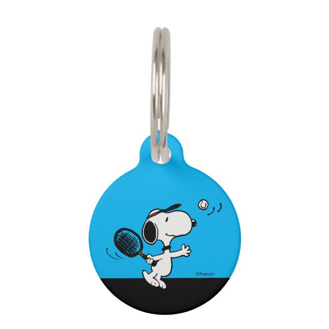 Erdnüsse | Snoopy Plays Tennis Haustiermarke (Vorderseite)