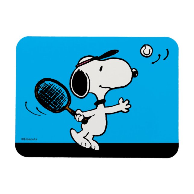 Erdnüsse | Snoopy Plays Tennis Magnet (Horizontal)