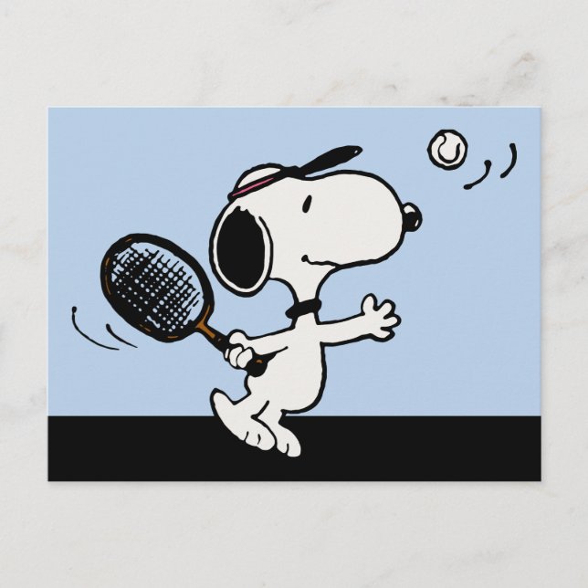 Erdnüsse | Snoopy Plays Tennis Postkarte (Vorderseite)