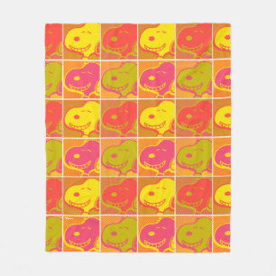 Erdnüsse Snoopy Pop Art Pattern Fleecedecke