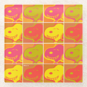 Erdnüsse Snoopy Pop Art Pattern Glasuntersetzer