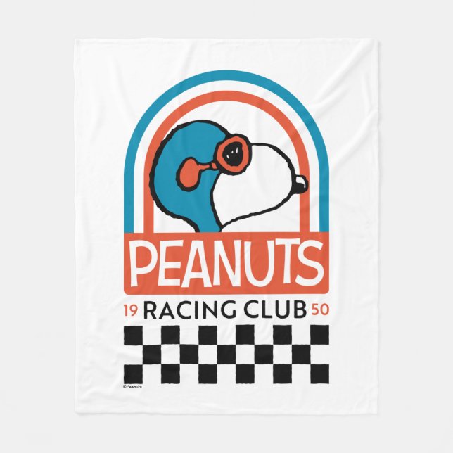 Erdnüsse | Snoopy Racing Club Fleecedecke (Vorderseite)