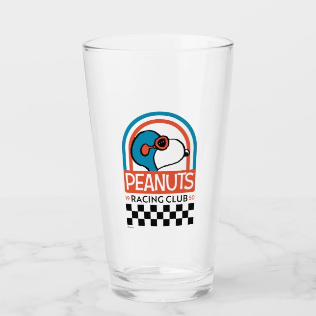 Erdnüsse | Snoopy Racing Club Glas (Vorderseite)