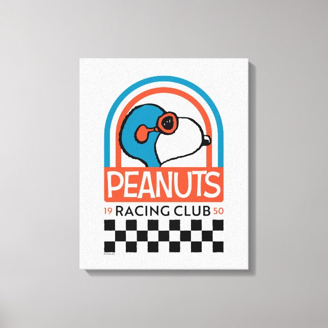 Erdnüsse | Snoopy Racing Club Leinwanddruck (Vorderseite)