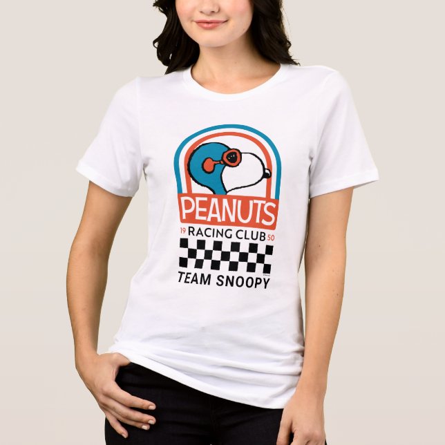 Erdnüsse | Snoopy Racing Club Tri-Blend Shirt (Vorderseite)