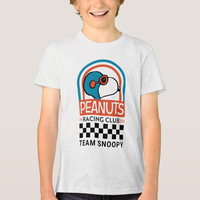 Erdnüsse | Snoopy Racing Club Tri-Blend Shirt (Vorderseite)