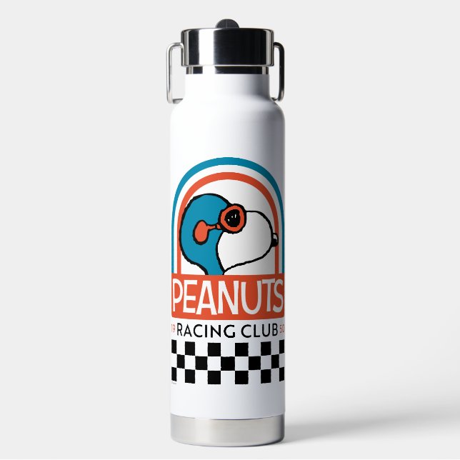 Erdnüsse | Snoopy Racing Club Trinkflasche (Vorderseite)