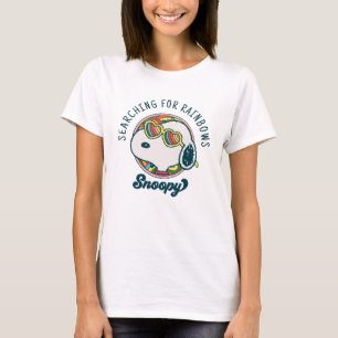 Erdnüsse Snoopy Rainbow Heart Sonnenbrille T-Shirt