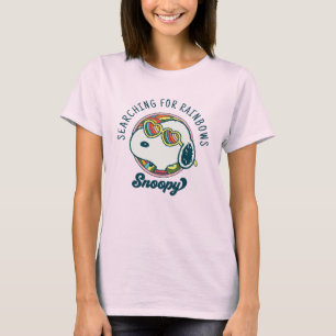 Erdnüsse Snoopy Rainbow Heart Sonnenbrille T-Shirt