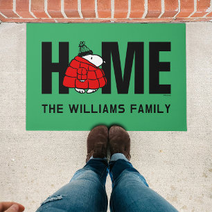 Erdnüsse   Snoopy Red Puffer Jacket Fußmatte