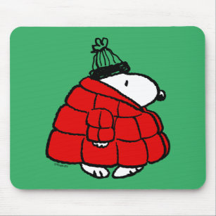 Erdnüsse   Snoopy Red Puffer Jacket Mousepad