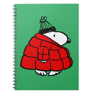 Erdnüsse   Snoopy Red Puffer Jacket Notizblock