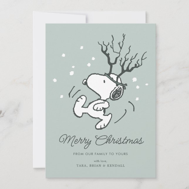 Erdnüsse | Snoopy Reindeer Weihnachten überqueren (Vorderseite)