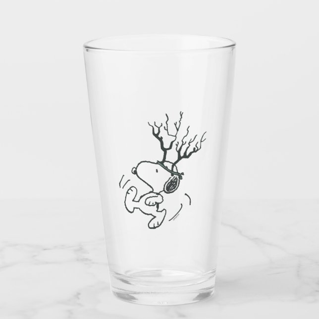 Erdnüsse | Snoopy Rentier Glas (Vorderseite)