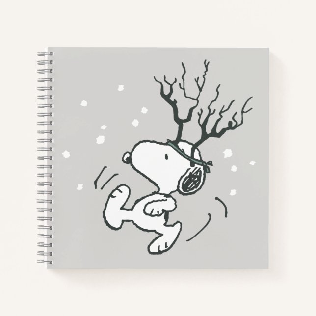 Erdnüsse | Snoopy Rentier Notizbuch (Vorderseite)