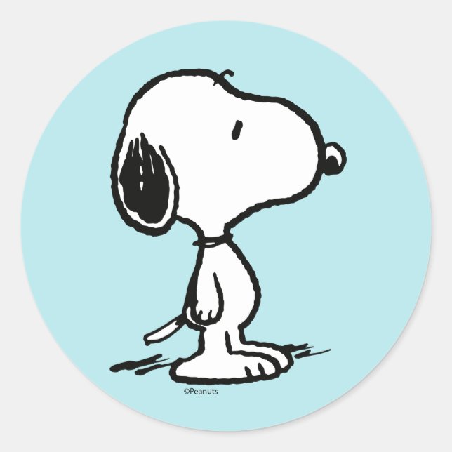 Erdnüsse | Snoopy Runder Aufkleber (Vorderseite)