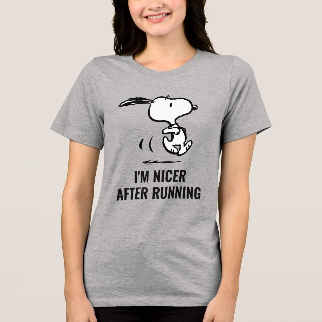 Erdnüsse | Snoopy Running Tri-Blend Shirt (Vorderseite)