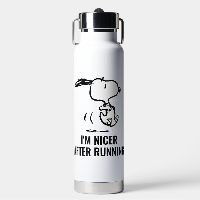 Erdnüsse | Snoopy Running Trinkflasche (Vorderseite)