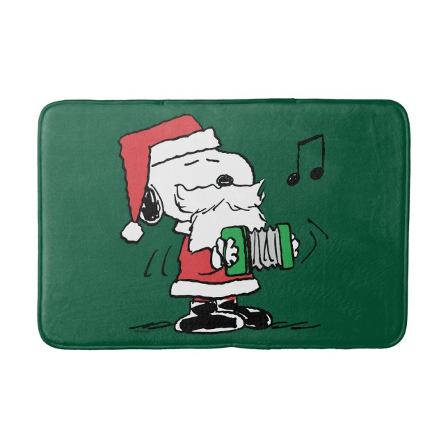 Erdnüsse | Snoopy Santa Claus Accordian Badematte (Vorderseite)