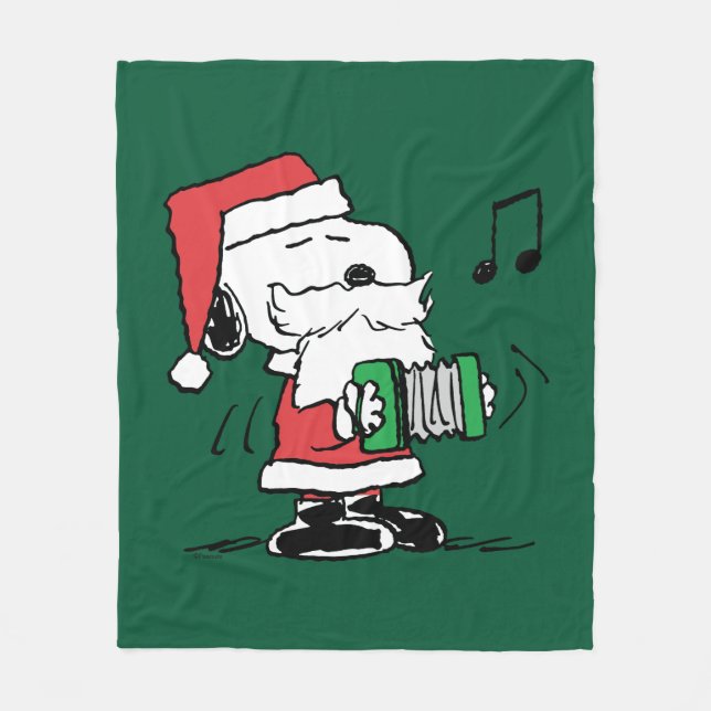 Erdnüsse | Snoopy Santa Claus Accordian Fleecedecke (Vorderseite)