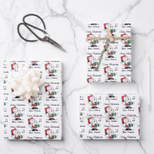 Erdnüsse   Snoopy Santa Claus Accordian Geschenkpapier Set