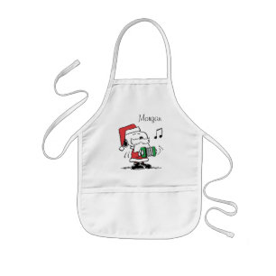 Erdnüsse Snoopy Santa Claus Accordian Kinderschürze