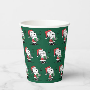 Erdnüsse   Snoopy Santa Claus Accordian Pappbecher